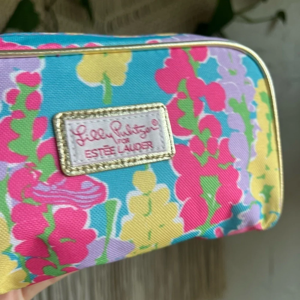 Lilly Pulitzer x Estée Lauder Floral Cosmetic Bag Makeup Pouch Travel Case